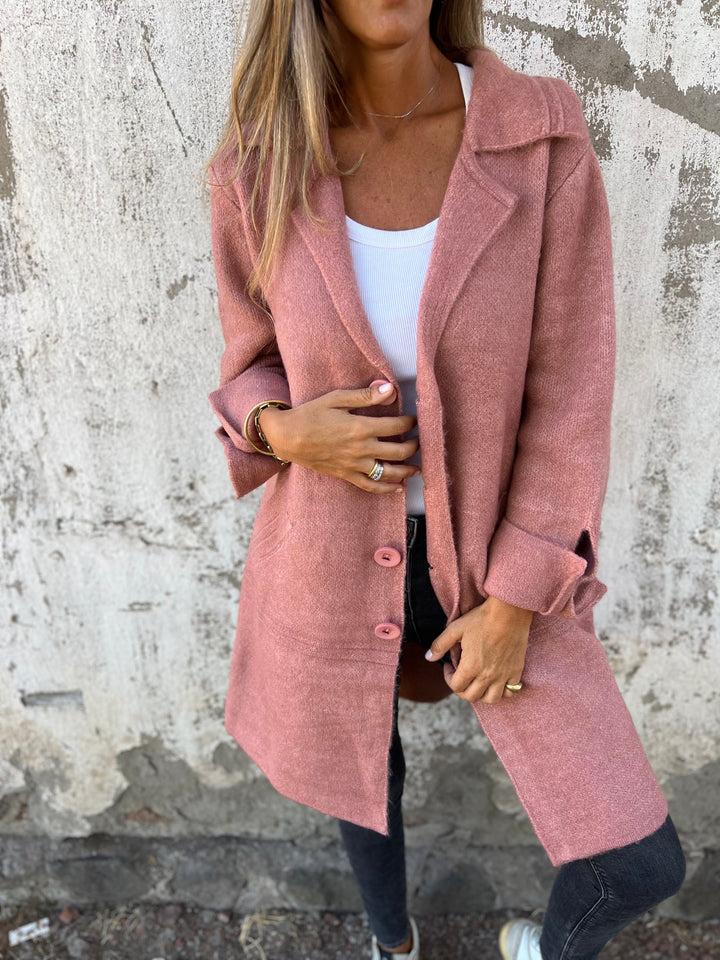 Laura | Casual Long Coat with Cuffs