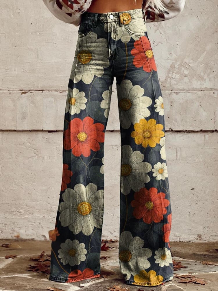 Retro Bloom | Vintage Flared Jeans