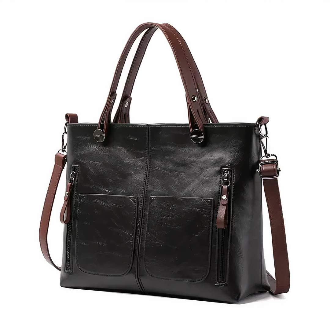 Lana | Vintage style leather shoulder bag