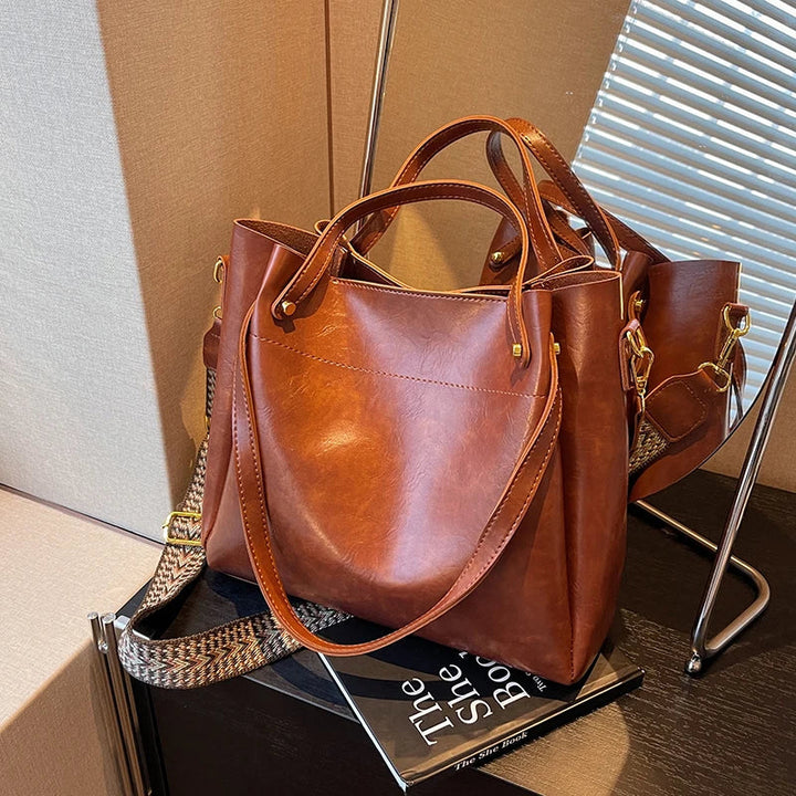 Darina | Elegant Leather Bag with Two Straps