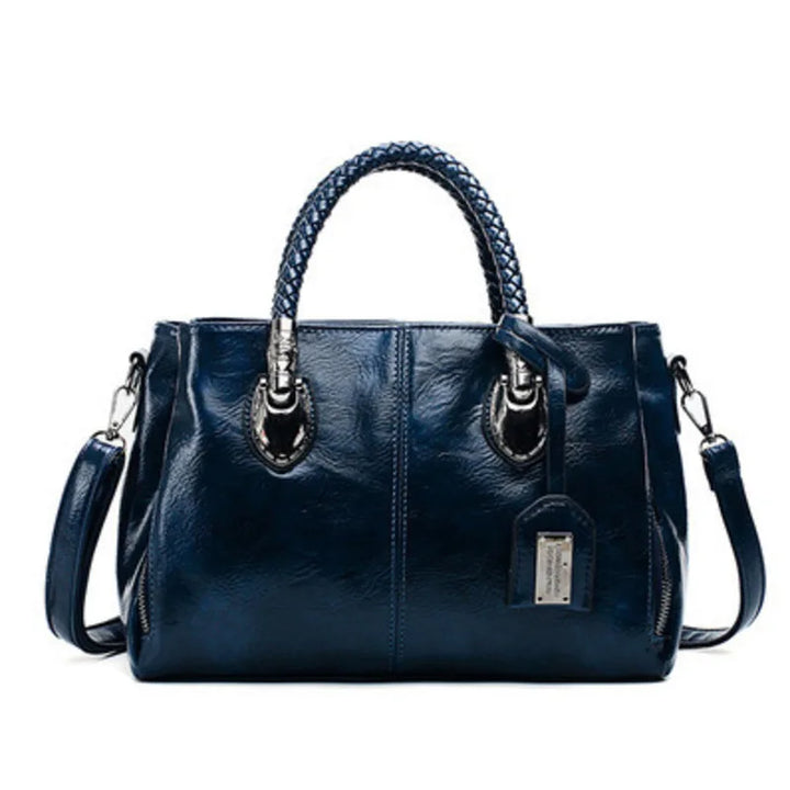 Preya | Elegant Leather Handbag with Braided Handle