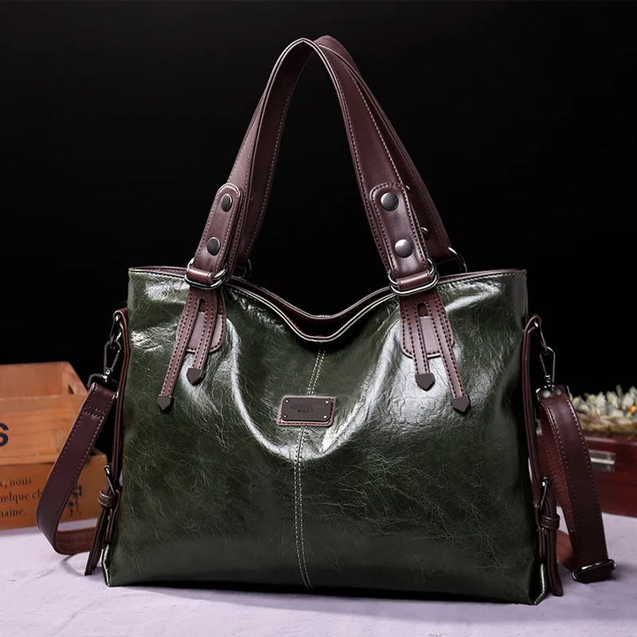 Mara | Soft Leather Bag with Two Handles and Elegant Details