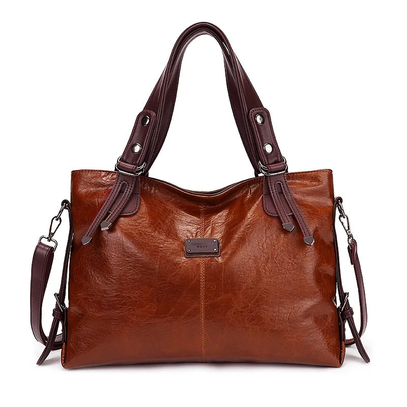 Mara | Soft Leather Bag with Two Handles and Elegant Details