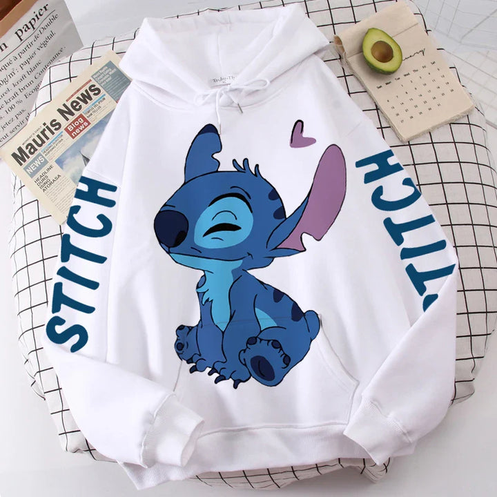 OhanaWear™ | Cartoon Hoodie with Stitch and Angel