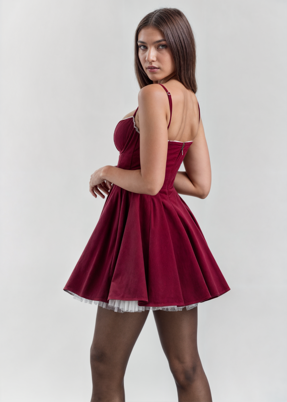 SCARLETT | Velvet Tulle Mini Dress