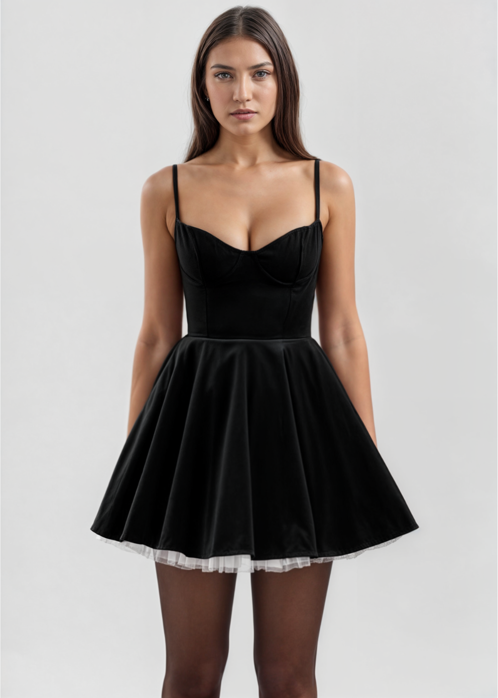 SCARLETT | Velvet Tulle Mini Dress