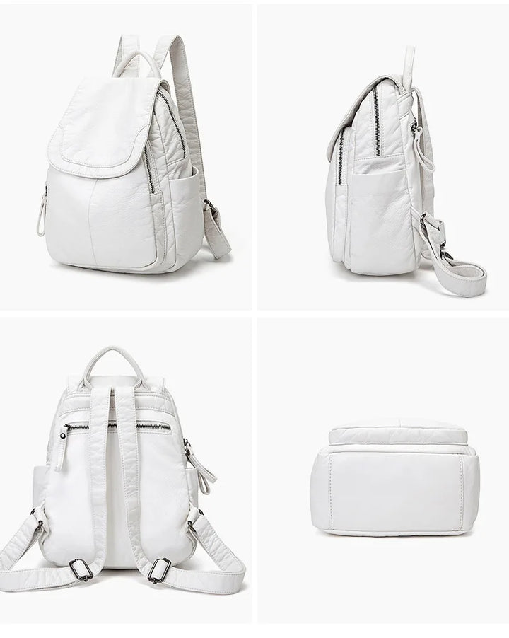 Violie | Washed Leather Backpack