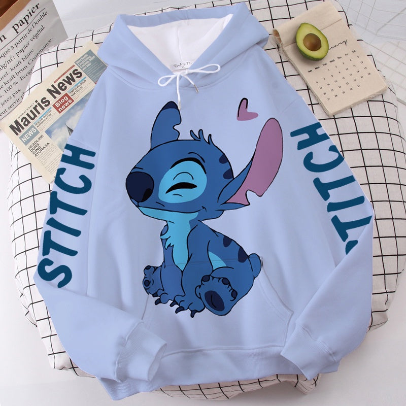 OhanaWear™ | Cartoon Hoodie with Stitch and Angel