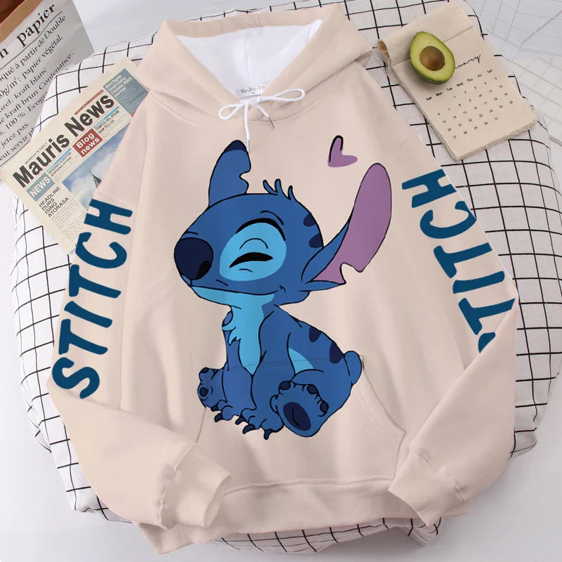 OhanaWear™ | Cartoon Hoodie with Stitch and Angel