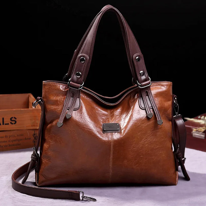 Mara | Soft Leather Bag with Two Handles and Elegant Details