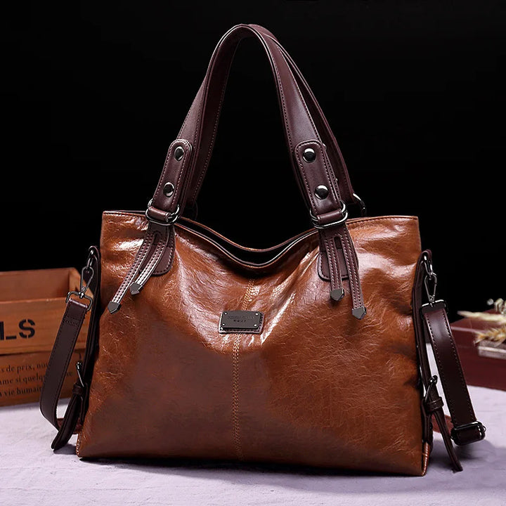 Mara | Soft Leather Bag with Two Handles and Elegant Details