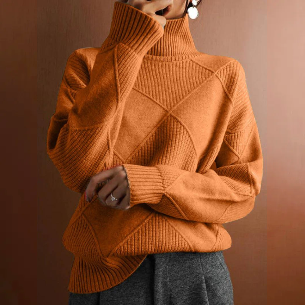 Chunky Lotus |  High Neck Sweater