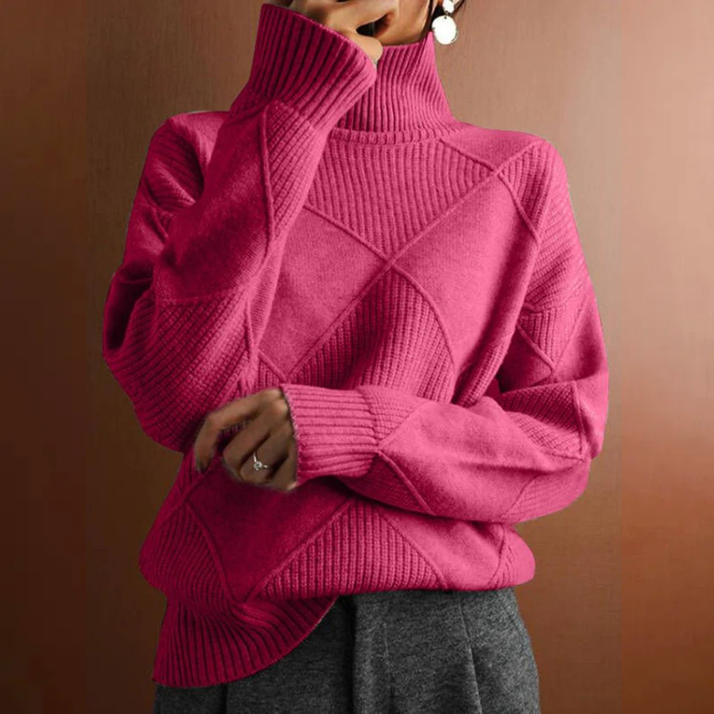 Chunky Lotus |  High Neck Sweater