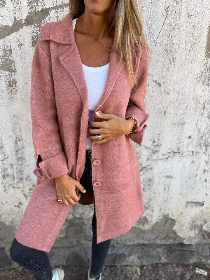 Laura | Casual Long Coat with Cuffs