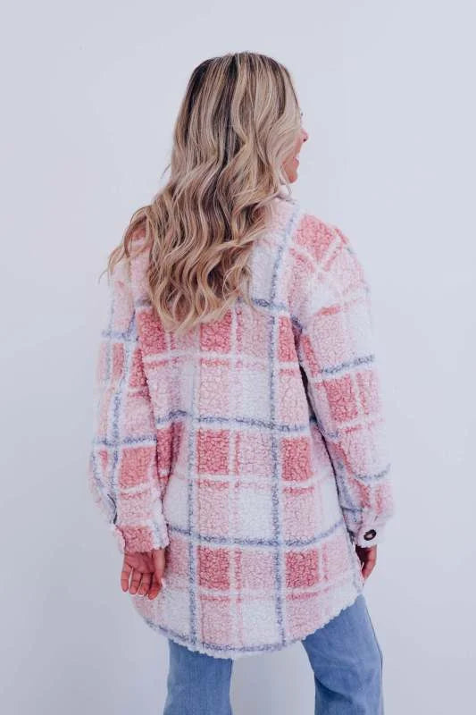 Emily - Plaid Polar Fleece Jacket