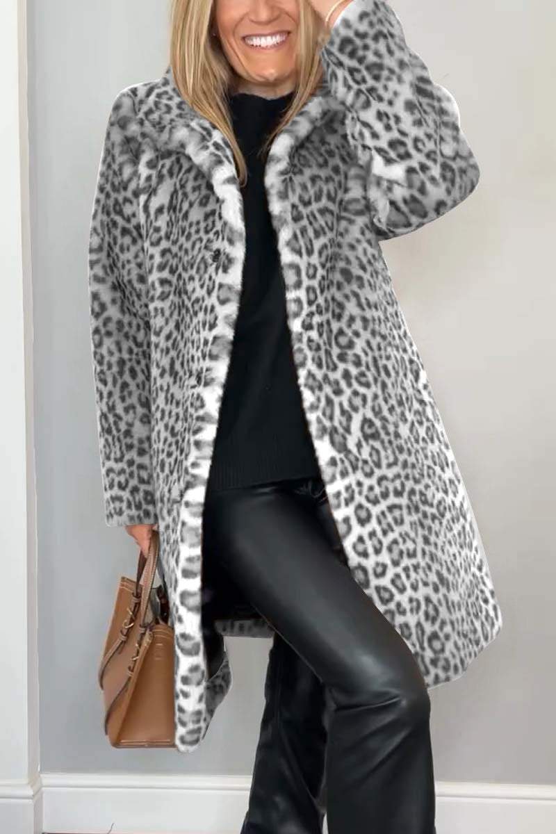 ROSA™ | Windproof Leopard Winter Coat