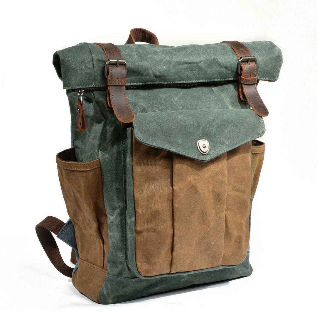 MARSEILLE | Waxed Canvas Roll Top Backpack