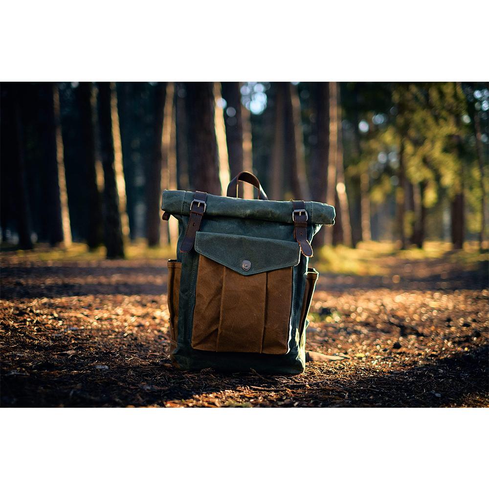 MARSEILLE | Waxed Canvas Roll Top Backpack