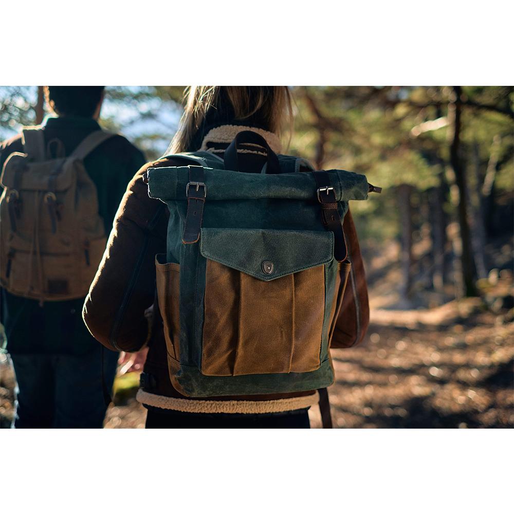 MARSEILLE | Waxed Canvas Roll Top Backpack